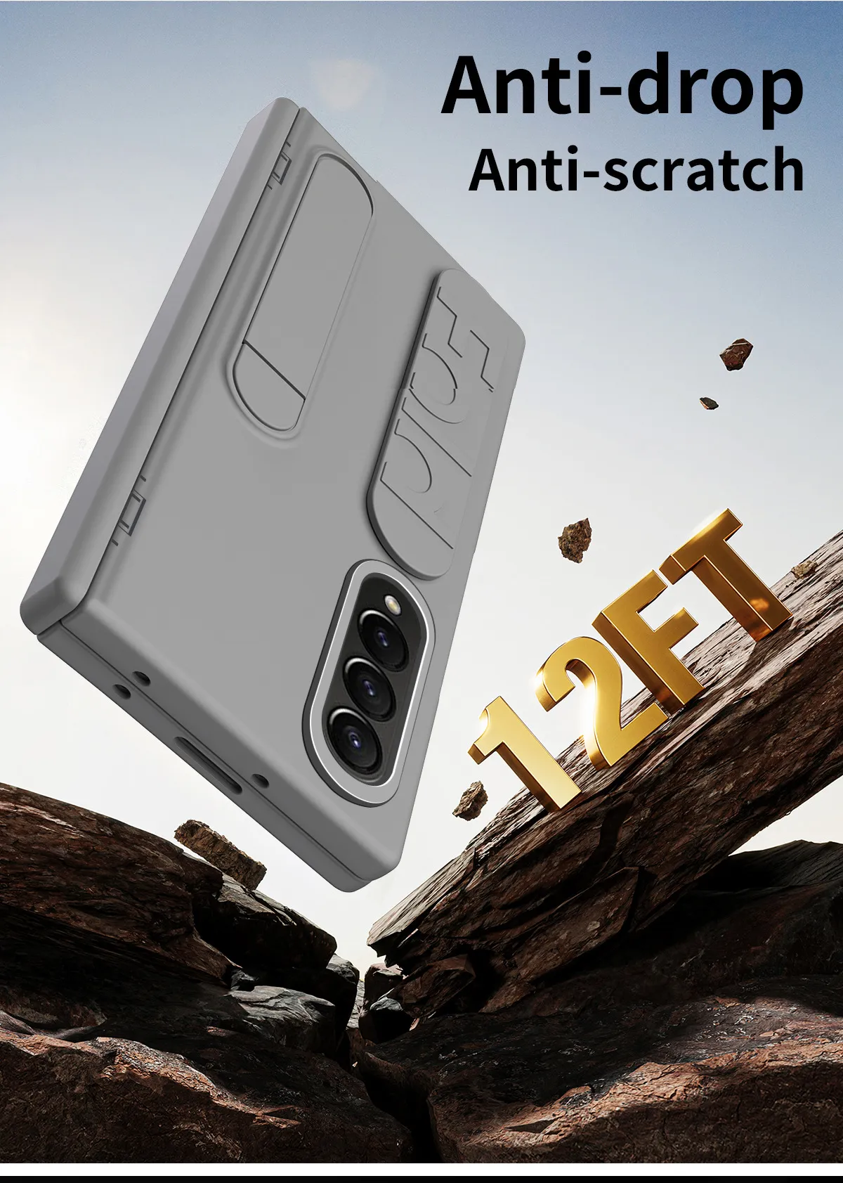 Compatible with Samsung Zfold4 phone case FOLD3 folding official wrist strap stand hinge case film integrated protective case