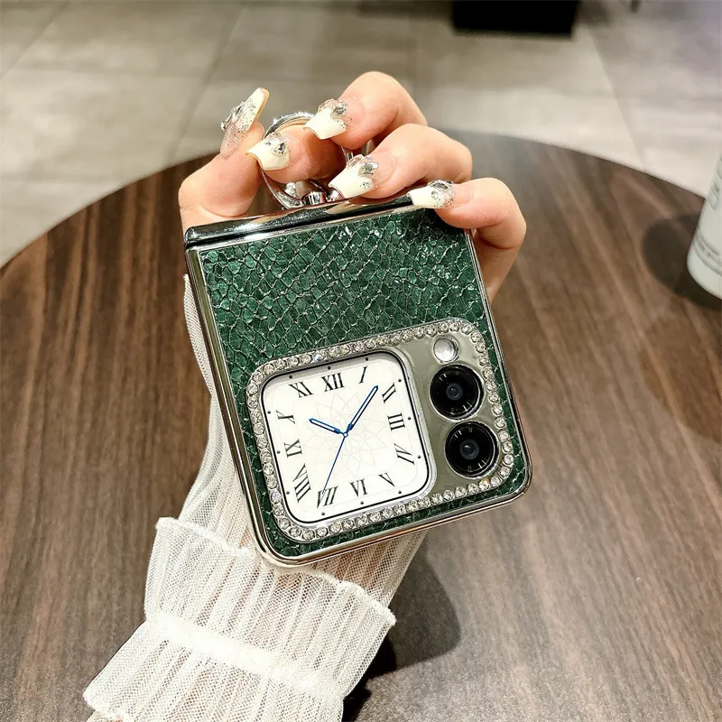 Compatible Huawei Nova Flip phone case, Nova Flip foldable screen luxury ring hinge full-coverage shockproof case
