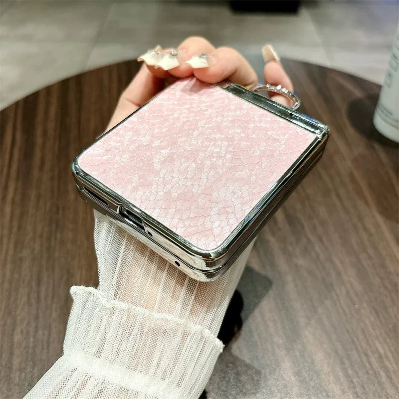 Compatible Huawei Nova Flip phone case, Nova Flip foldable screen luxury ring hinge full-coverage shockproof case