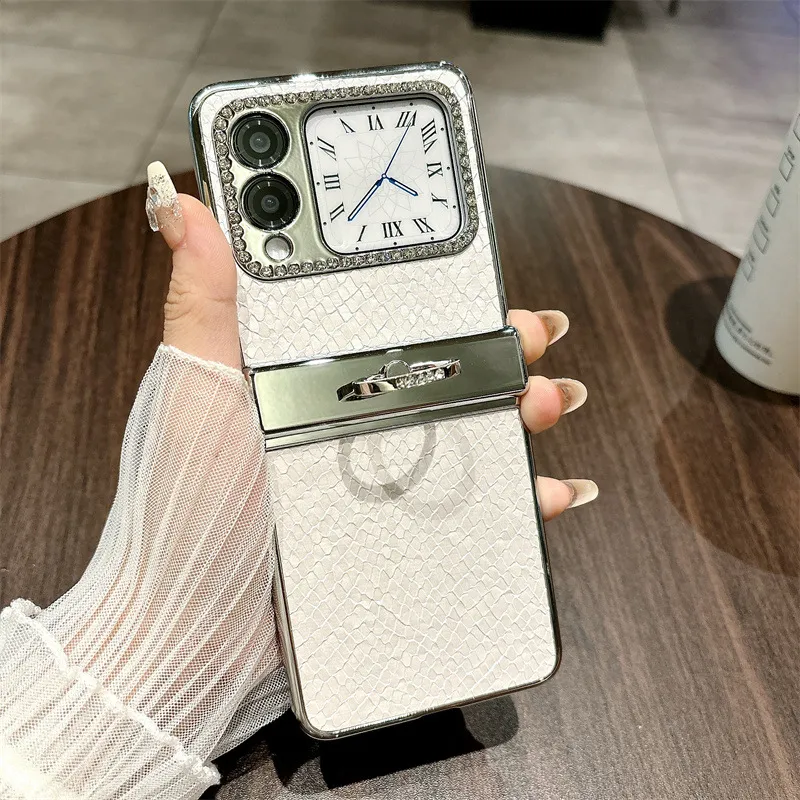 Compatible Huawei Nova Flip phone case, Nova Flip foldable screen luxury ring hinge full-coverage shockproof case