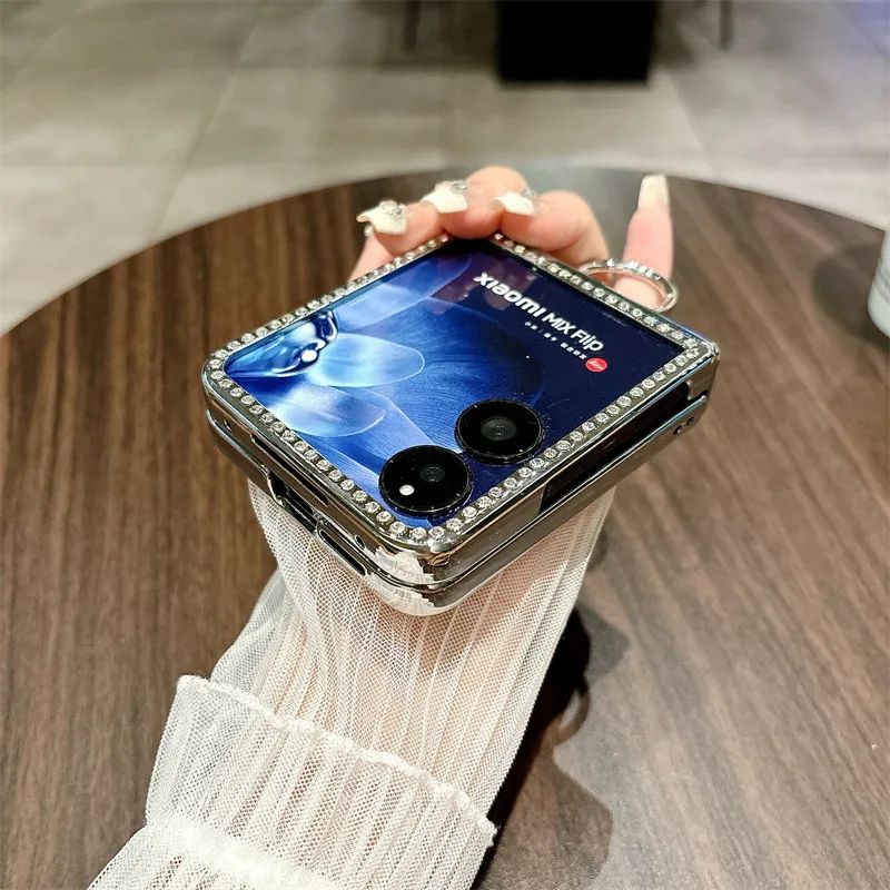 Compatible with Xiaomi MIX Flip phone case, mixflip folding ring holder, full-coverage hinge, drop-proof protective case
