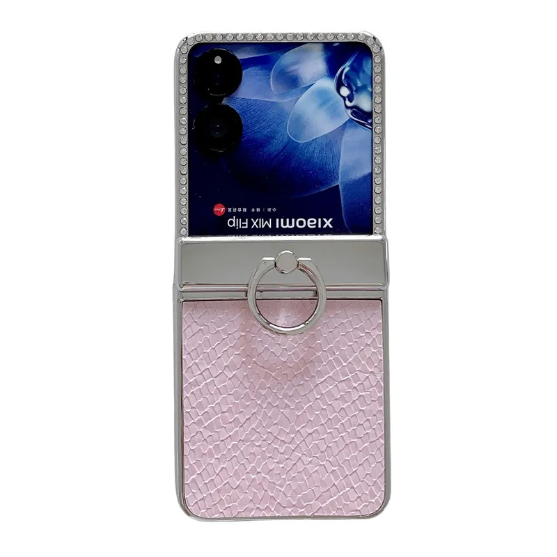 Compatible with Xiaomi MIX Flip phone case, mixflip folding ring holder, full-coverage hinge, drop-proof protective case