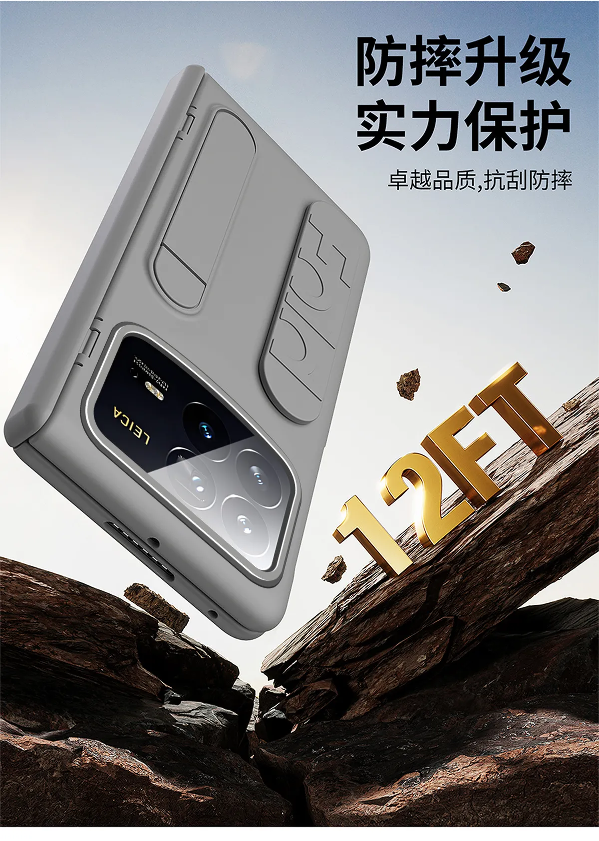 Xiaomi MIX FOLD4 phone case, foldable screen wristband stand, integrated protective case, drop-proof.