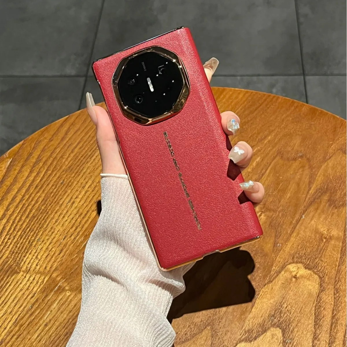 Compatible Huawei MATEXT phone case, smart leather case with screen stand, folding, full-coverage, drop-proof protective case.