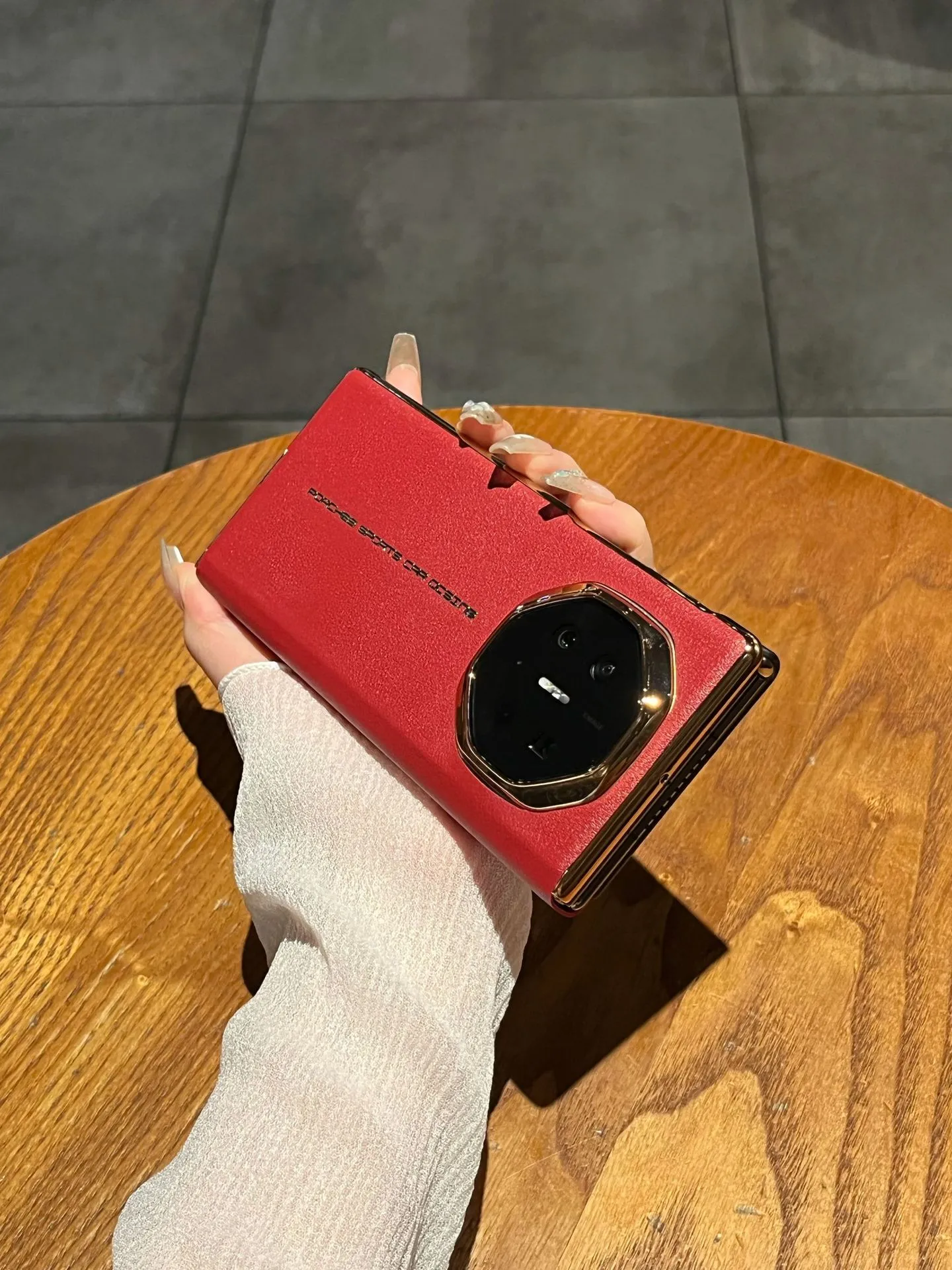 Compatible Huawei MATEXT phone case, smart leather case with screen stand, folding, full-coverage, drop-proof protective case.