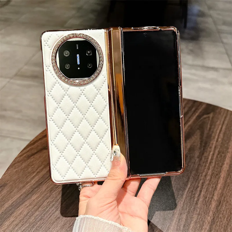 Compatible with Huawei Mate X5 phone case, MATE X3 foldable screen stand, electroplated leather hinge, and drop-proof protective case.