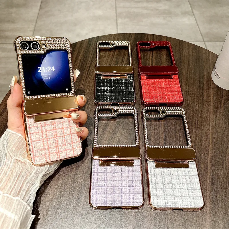 Compatible with Samsung ZFlip 7FE phone case, ZFLIP 6 foldable screen, minimalist fabric hinge, full-coverage drop protection leather.