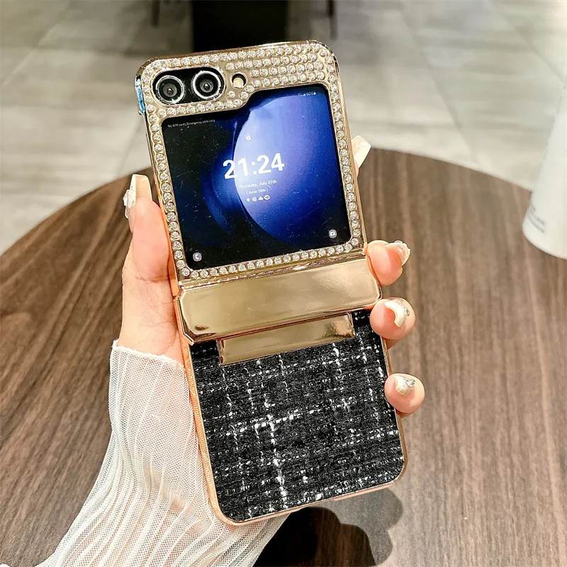 Compatible with Samsung ZFlip 7FE phone case, ZFLIP 6 foldable screen, minimalist fabric hinge, full-coverage drop protection leather.