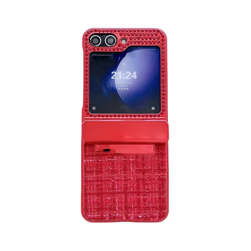 Compatible with Samsung ZFlip 7FE phone case, ZFLIP 6 foldable screen, minimalist fabric hinge, full-coverage drop protection leather.