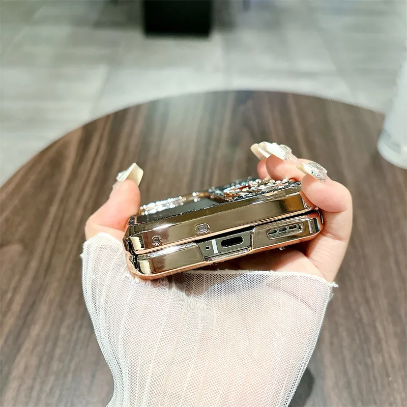 Compatible with OPPO Find N3 Flip phone case, fabric N3FLIP full-coverage electroplated hinge case, drop-proof protective case