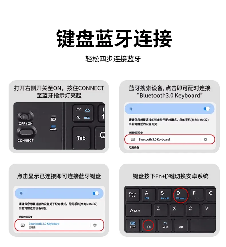 Compatible with Huawei MATEXT phone case, matext folding leather case, keyboard, stylus, mouse, and drop protection case
