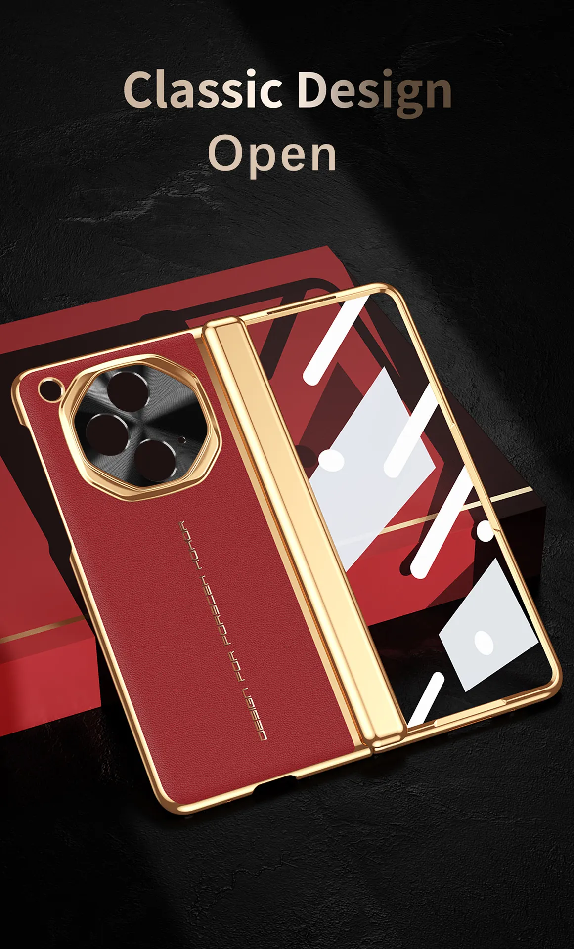 Compatible with OnePlus Open foldable phone case, instantly transforms into MasterXT hinge full-coverage drop-proof protective case