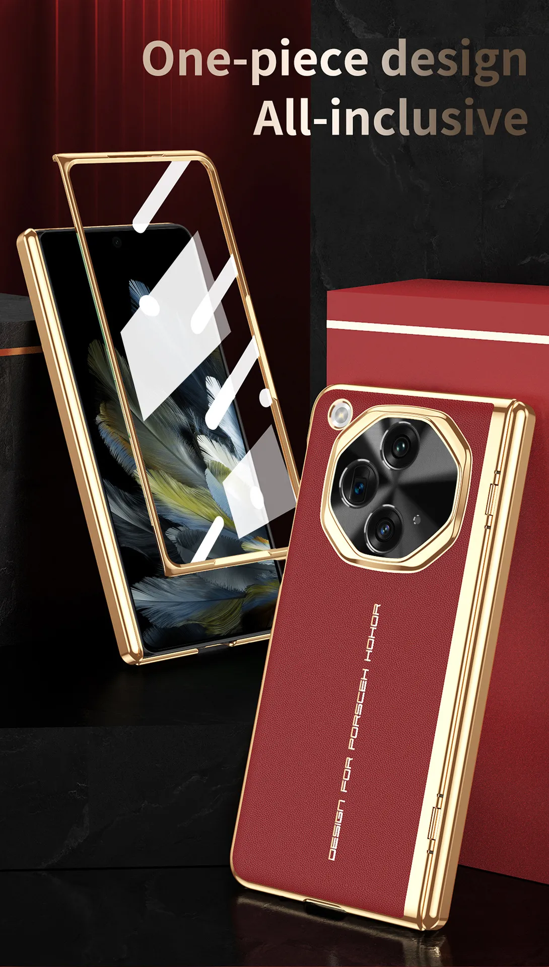 Compatible with OnePlus Open foldable phone case, instantly transforms into MasterXT hinge full-coverage drop-proof protective case
