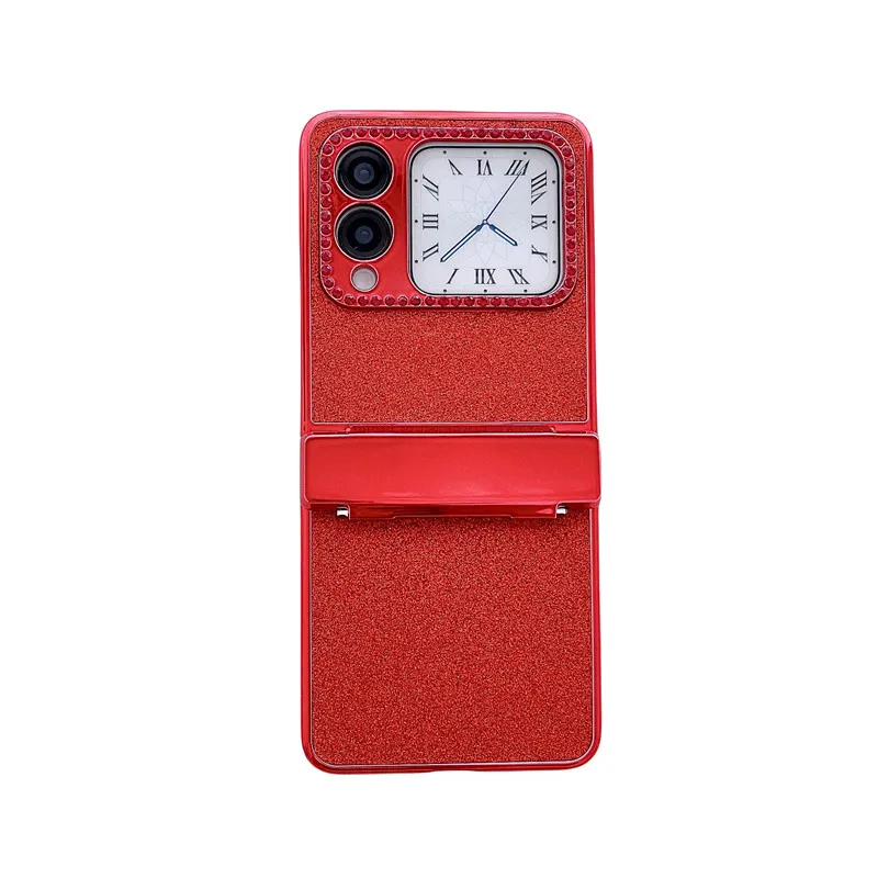 Compatible Huawei Nova Flip phone case, Nova Flip foldable screen crystal glitter hinge full-coverage shockproof case