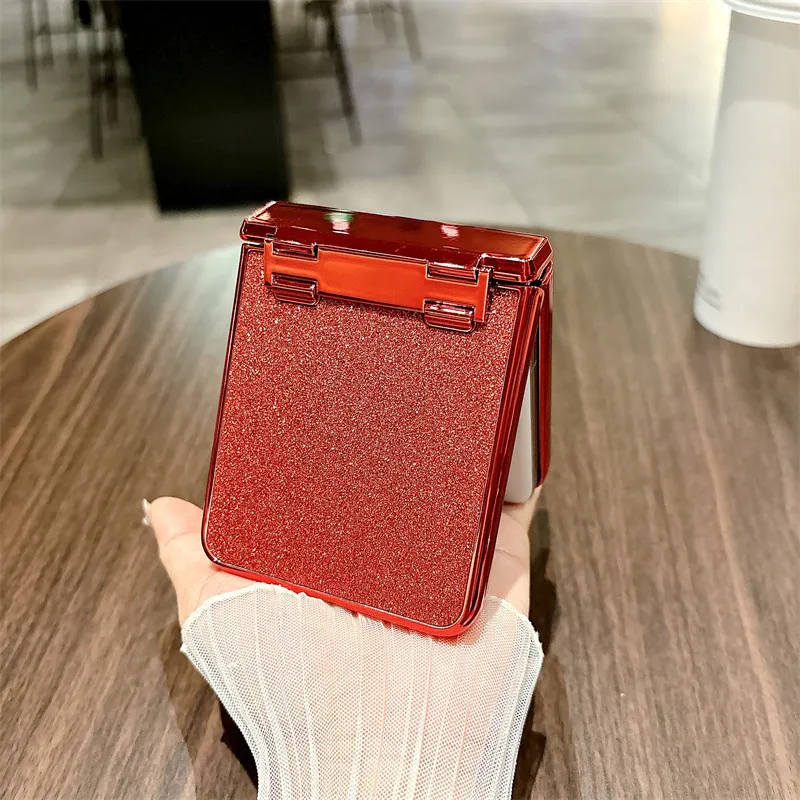 Compatible Huawei Nova Flip phone case, Nova Flip foldable screen crystal glitter hinge full-coverage shockproof case