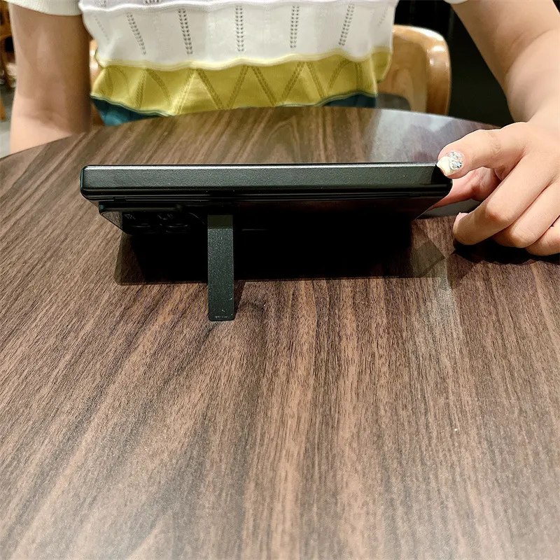 Xiaomi MIX FOLD4 phone case, vegan leather hinge case with integrated screen protector, suitable for drop protection.