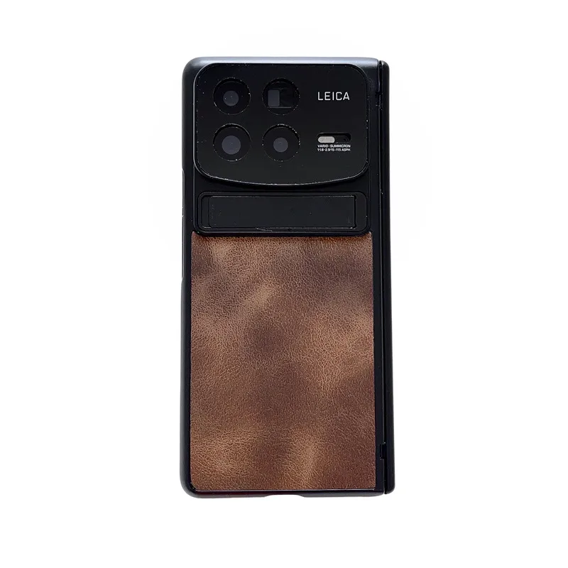 Xiaomi MIX FOLD4 phone case, vegan leather hinge case with integrated screen protector, suitable for drop protection.