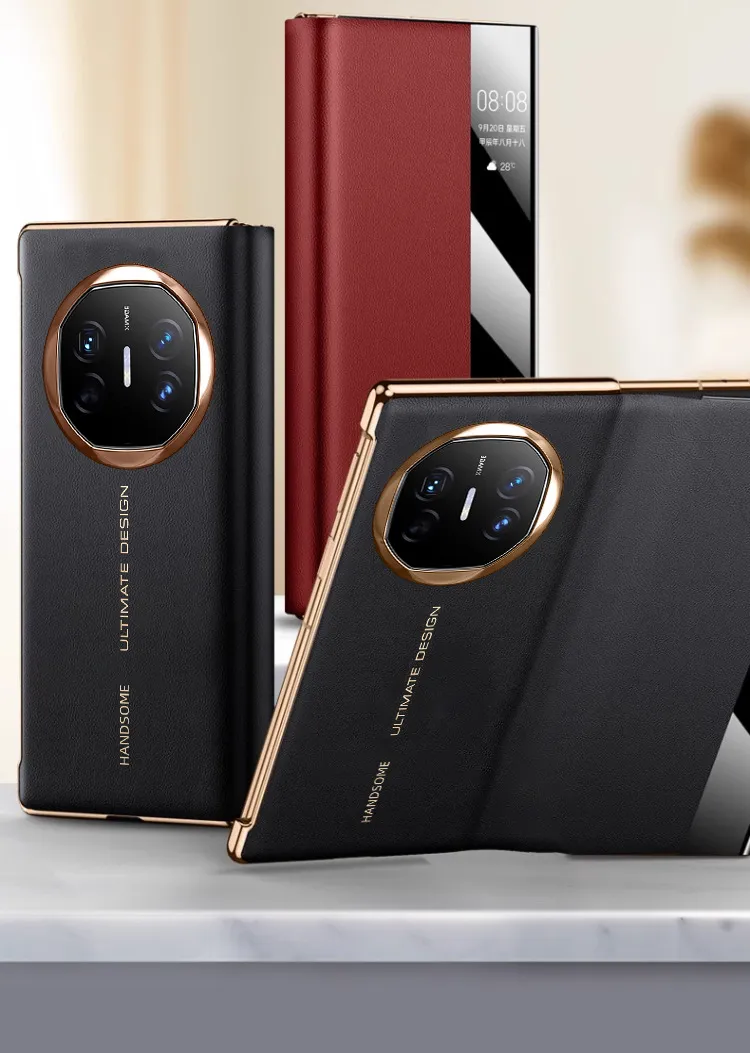 Compatible with Huawei MATE X6 phone case, foldable screen smart leather case, full-coverage drop-proof protective case.