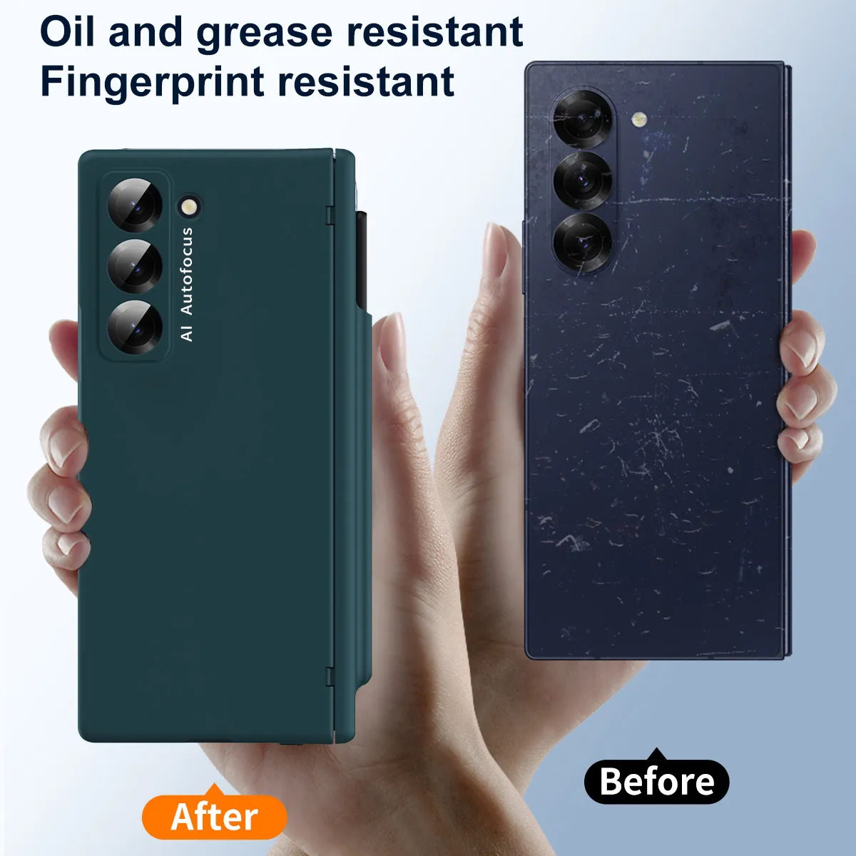 Compatible with Samsung Zfold 6 Slim phone case W25 pen slot ultra-thin business solid color case and screen protector