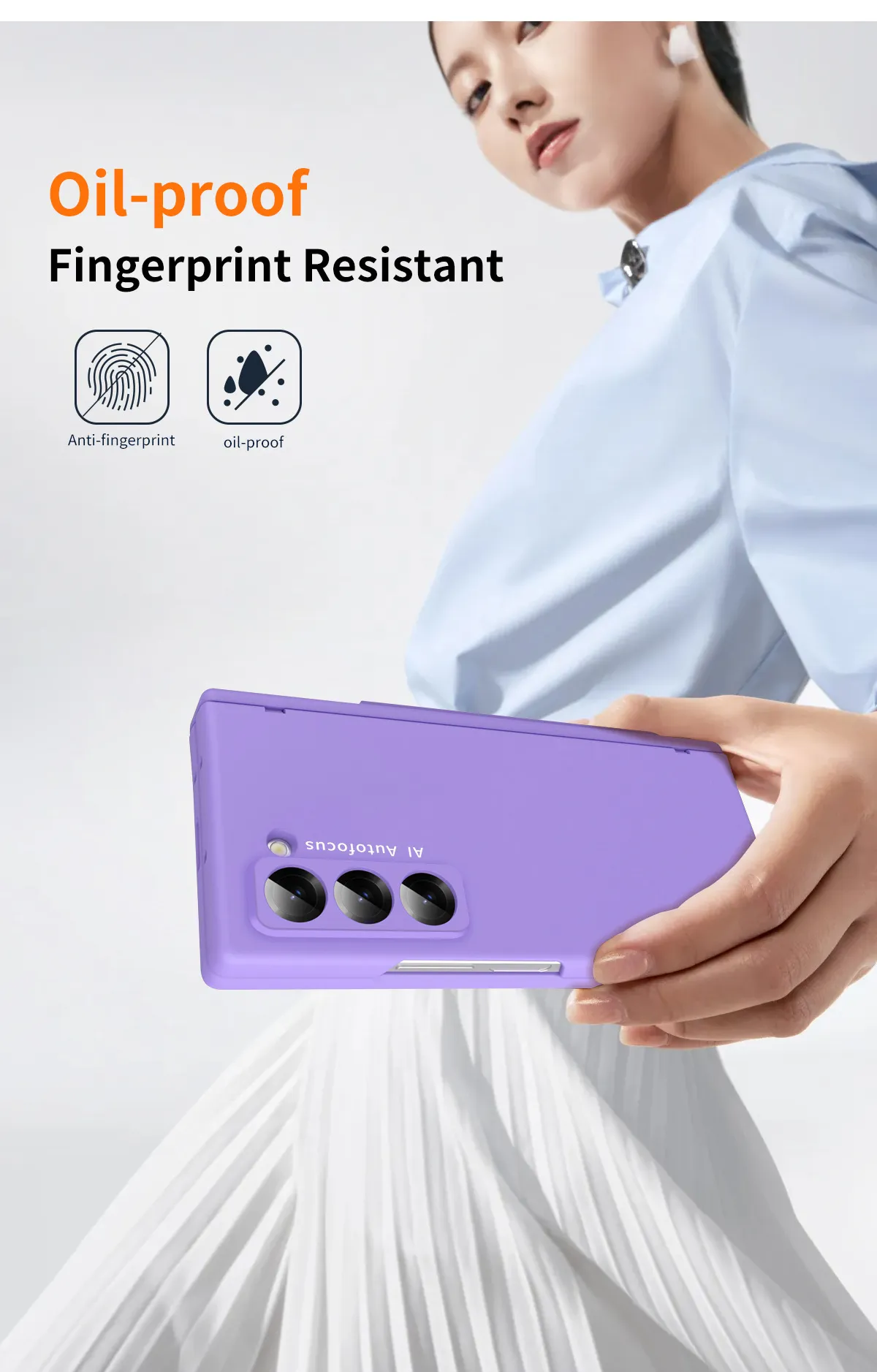 Compatible with Samsung Zfold 6 Slim phone case W25 pen slot ultra-thin business solid color case and screen protector