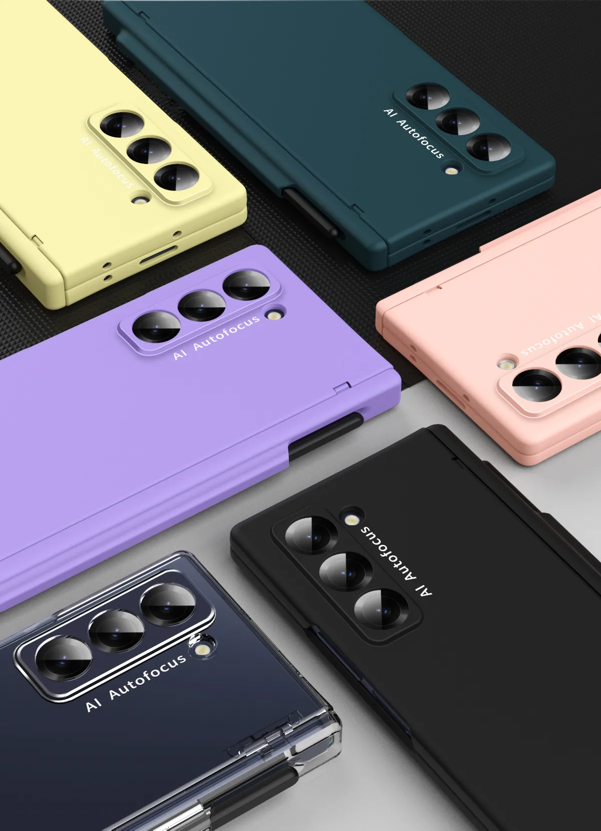 Compatible with Samsung Zfold 6 Slim phone case W25 pen slot ultra-thin business solid color case and screen protector