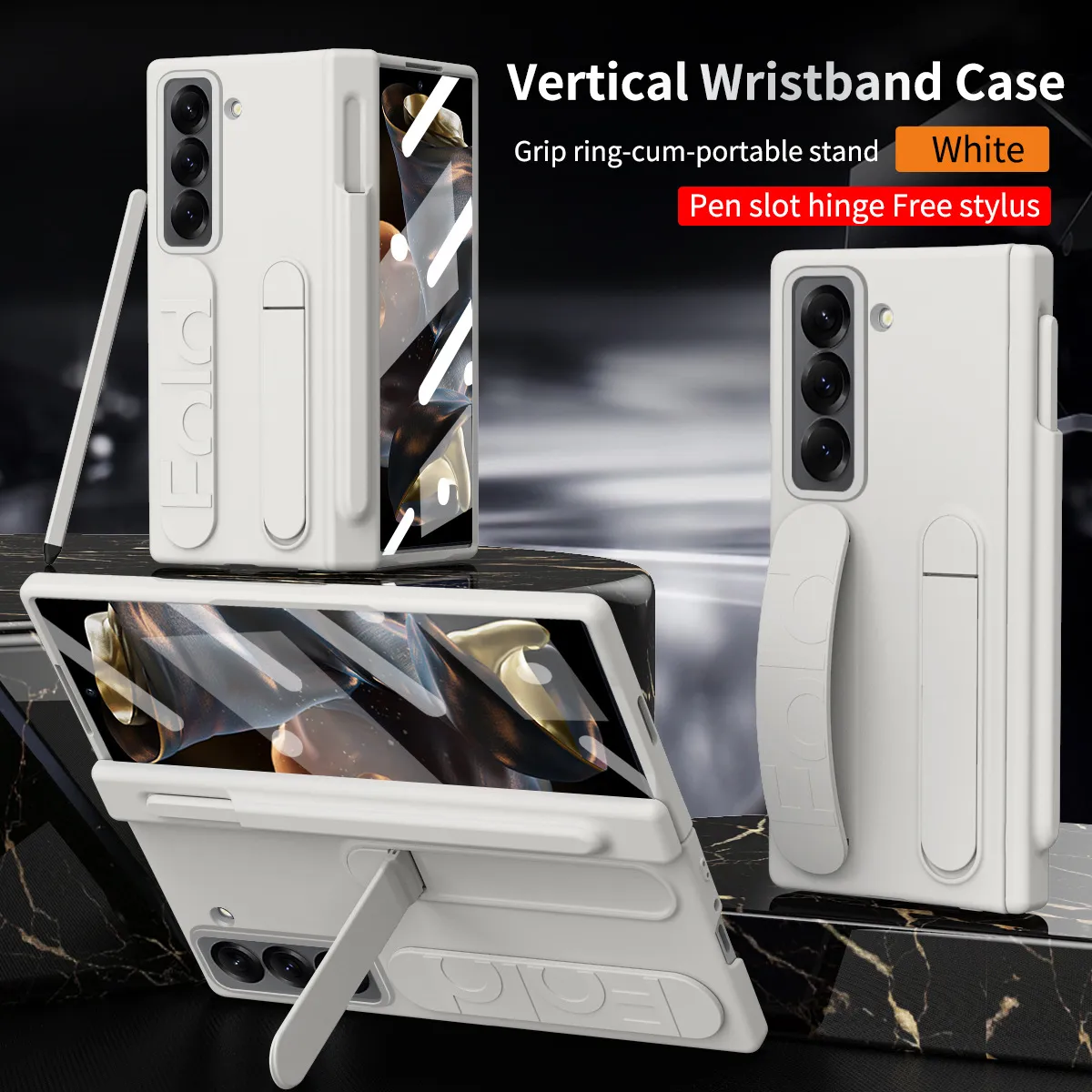 Compatible with Samsung Zfold SE phone case W25 folding official wrist strap pen slot hinge case film integrated protective case