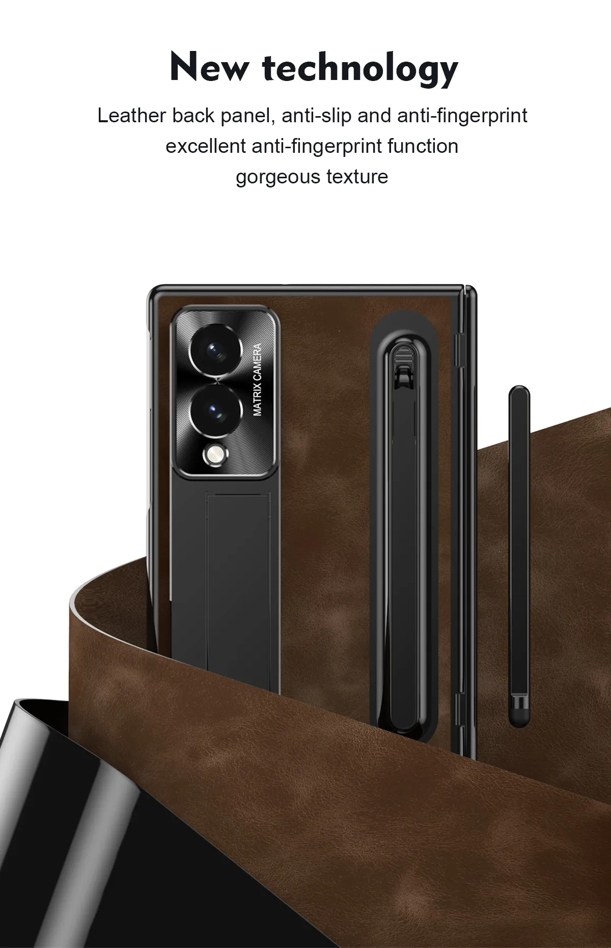 Compatible with Samsung Zfold8 Wide phone case, Zfold8 official folding pen slot case, integrated anti-drop case