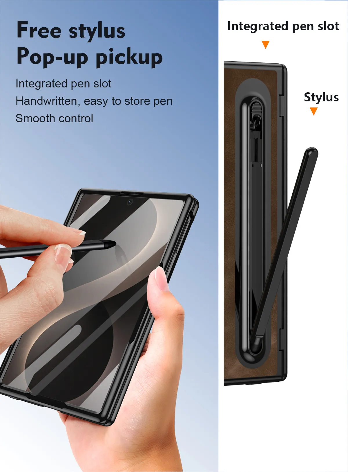 Compatible with Samsung Zfold8 Wide phone case, Zfold8 official folding pen slot case, integrated anti-drop case