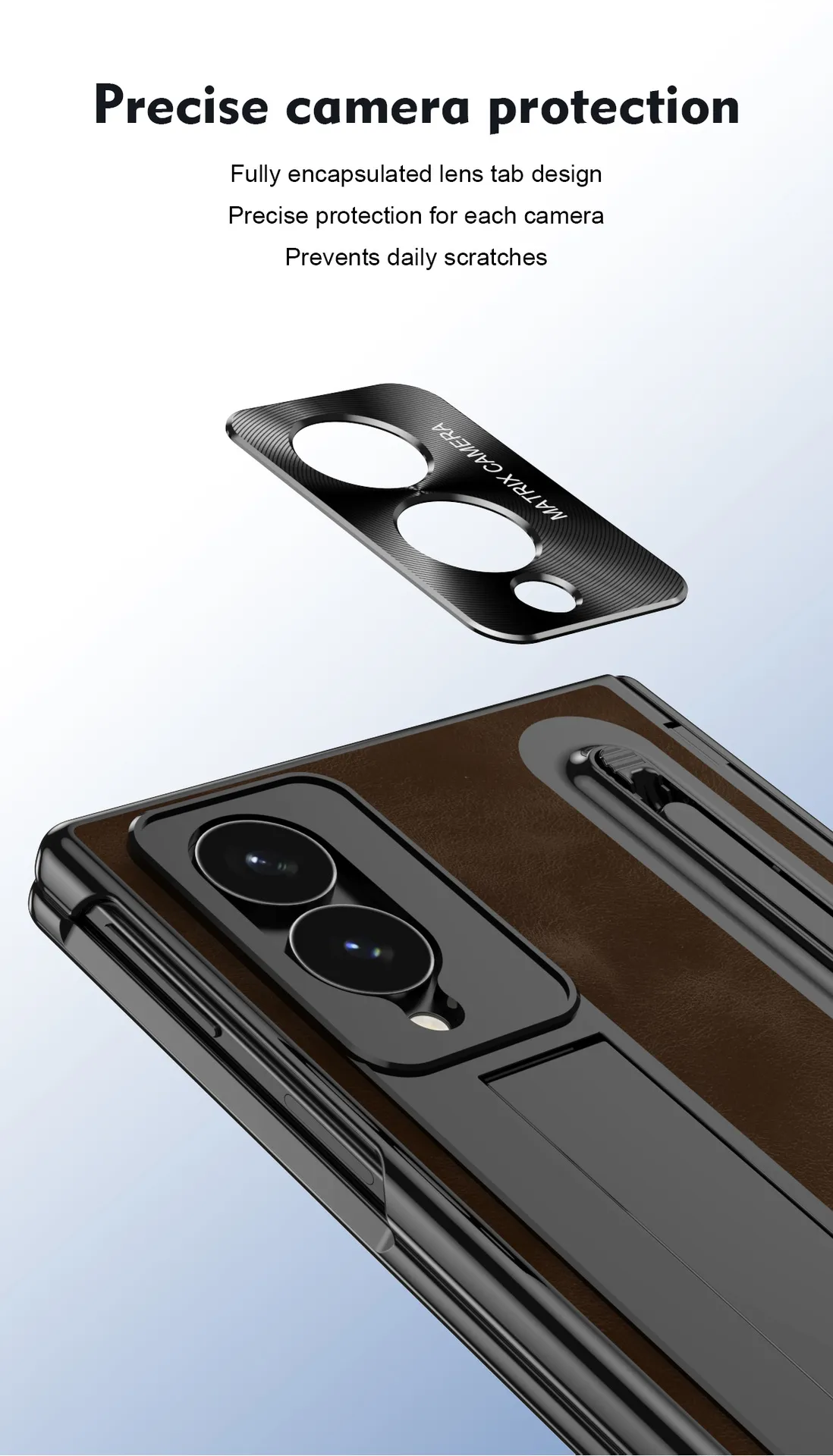 Compatible with Samsung Zfold8 Wide phone case, Zfold8 official folding pen slot case, integrated anti-drop case