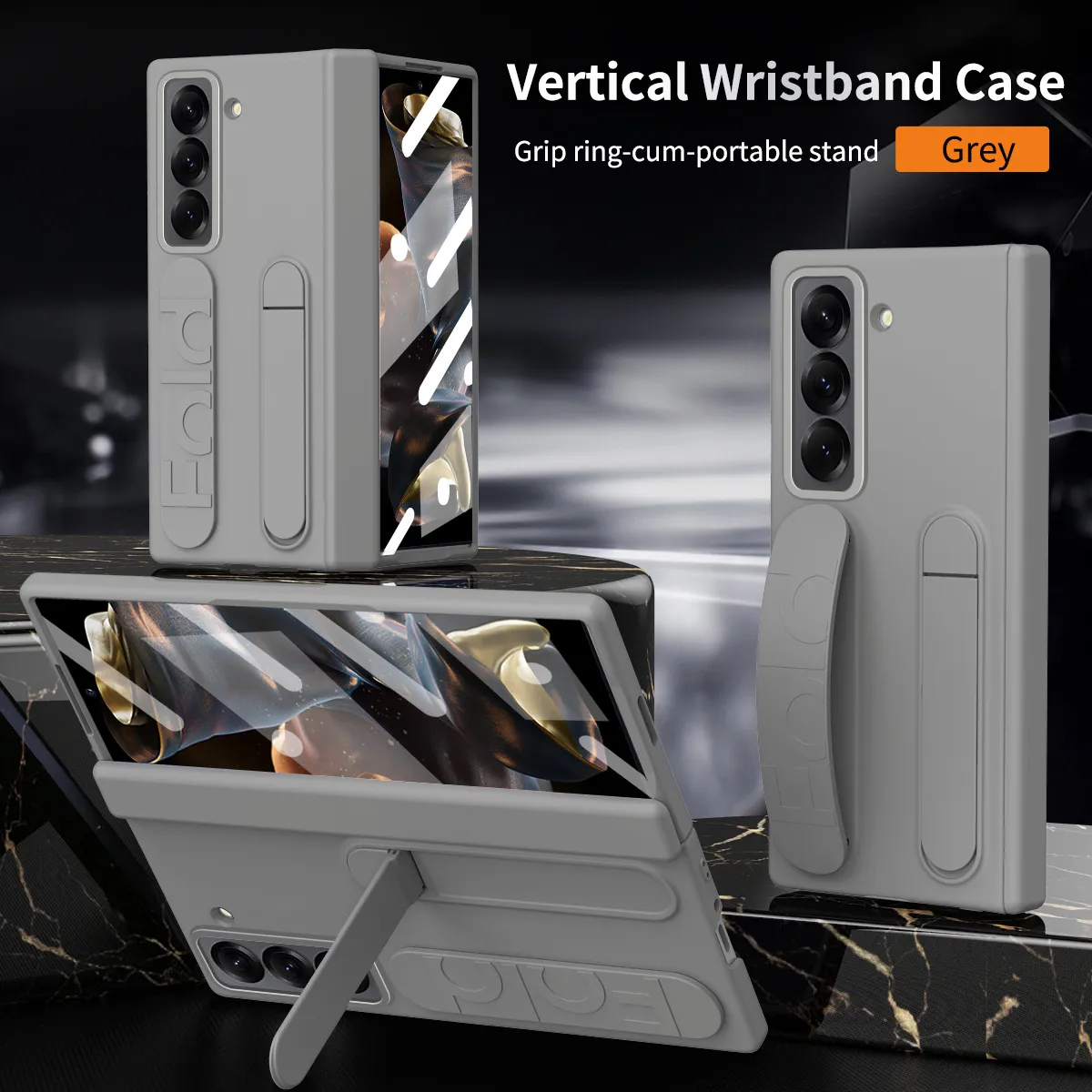 Compatible with Samsung Zfold 6SE phone case, W25 folding official wrist strap stand hinge case film integrated protective case