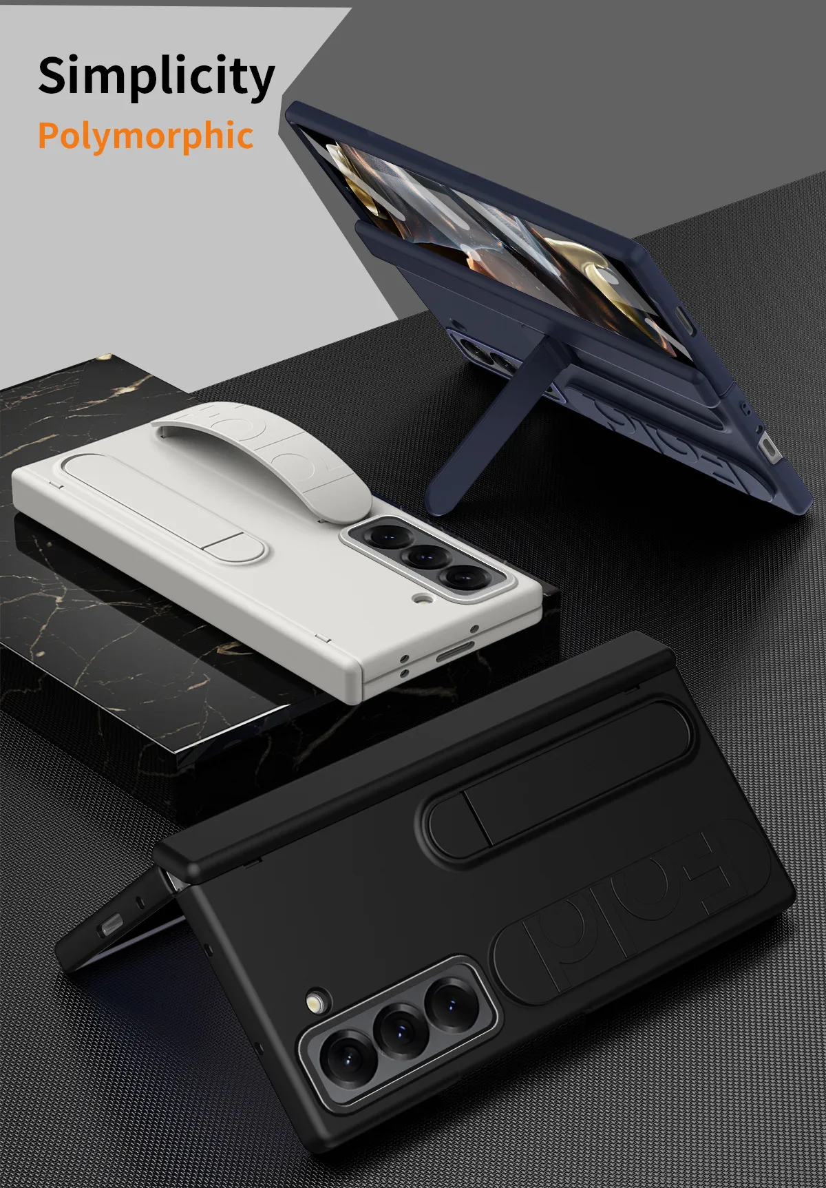Compatible with Samsung Zfold 6SE phone case, W25 folding official wrist strap stand hinge case film integrated protective case