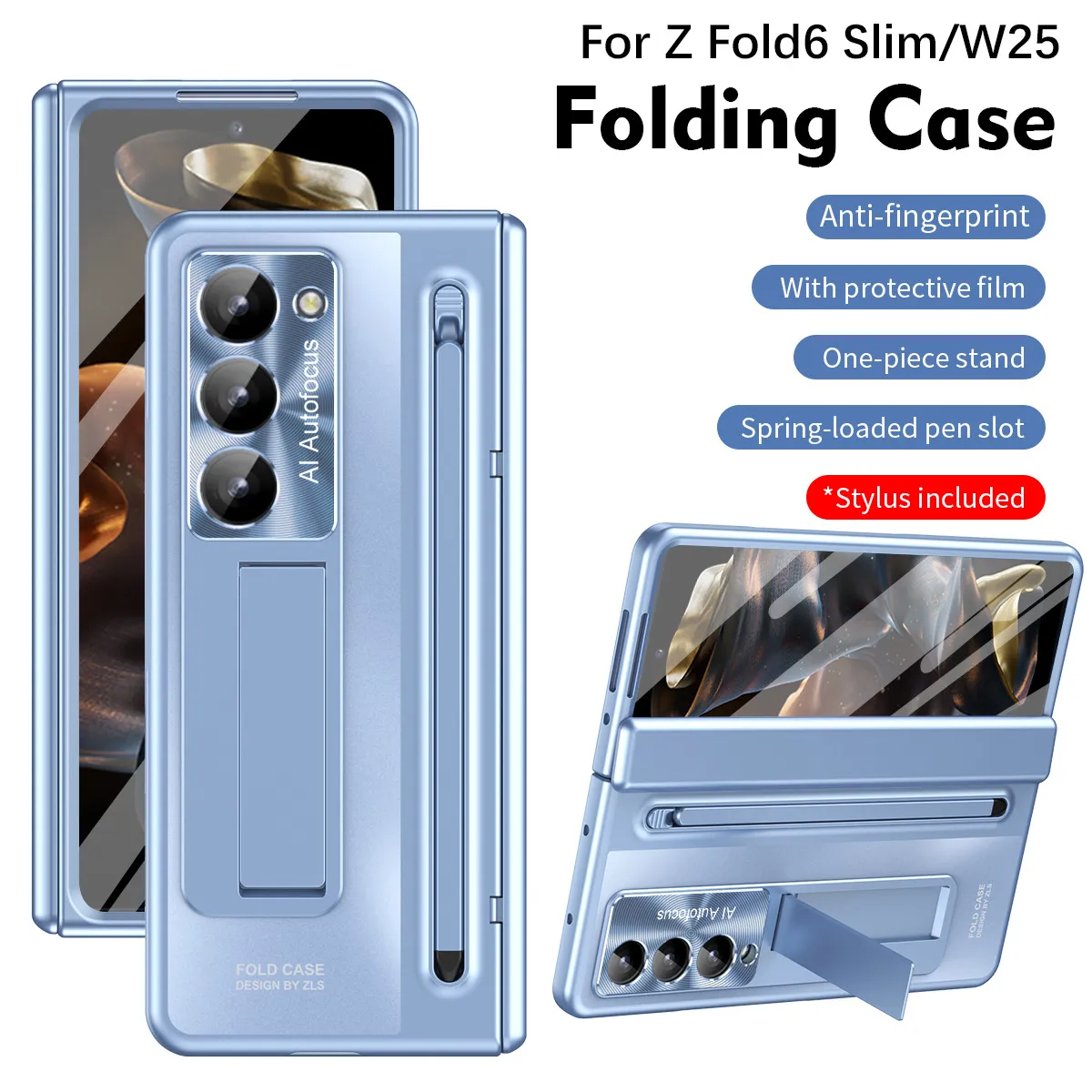 Compatible with Samsung Zfold 6 Slim phone case, Zfold SE folding W25 official pen slot case, integrated protective case