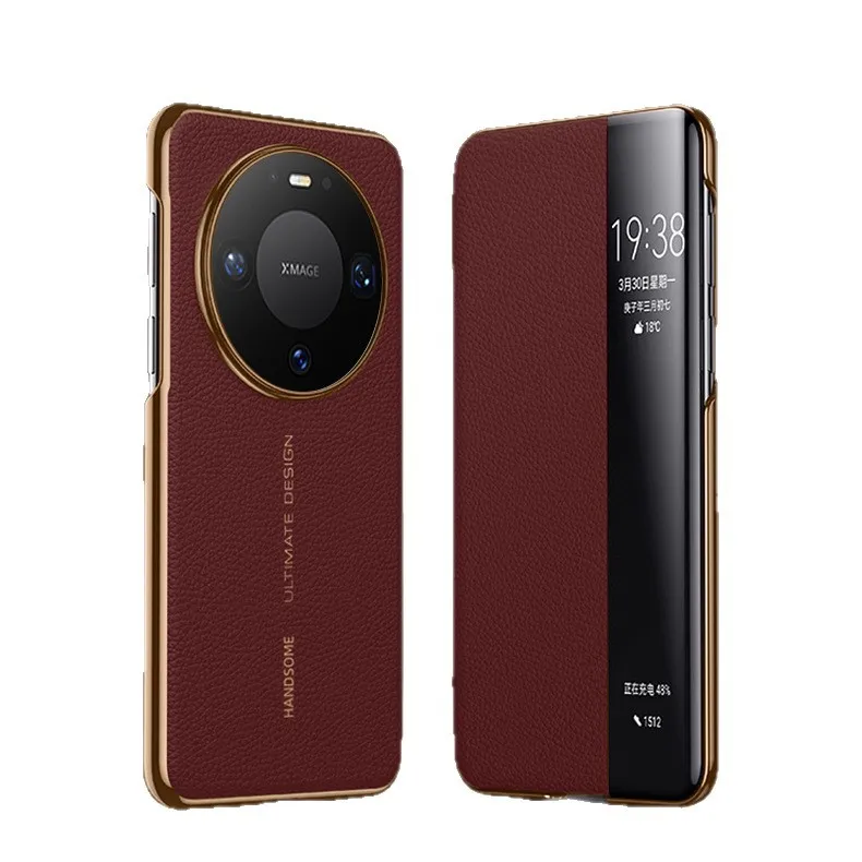 Compatible with Huawei MATE80 and Mate X80 Pro folding window smart leather case, drop-proof protective case