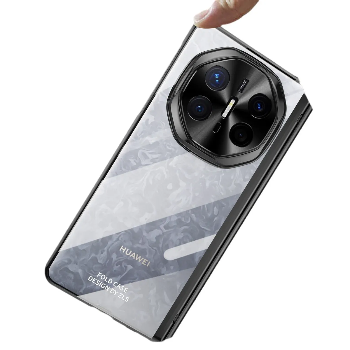 Compatible with Huawei Mate X6 phone case, MATE X5 folding electroplated transparent business anti-drop protective case stand 5G