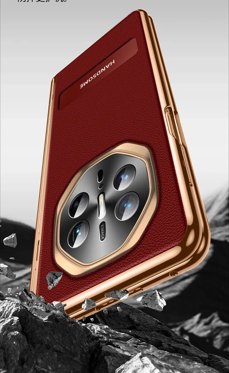 Compatible with Huawei Mate X6 phone case, instantly transforms into a professional business-style leather full-coverage drop-proof protective case.