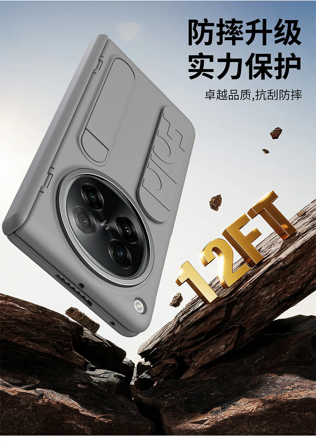 Compatible with OPPO Find N6 phone case, folding case, FIND N5 case, integrated wrist strap, stand, drop protection case