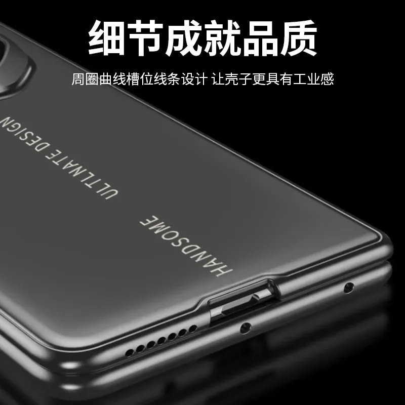 Compatible with Huawei Mate X6 phone case, MATE X6 foldable transparent lens full-coverage ultra-thin anti-drop protective case 5G