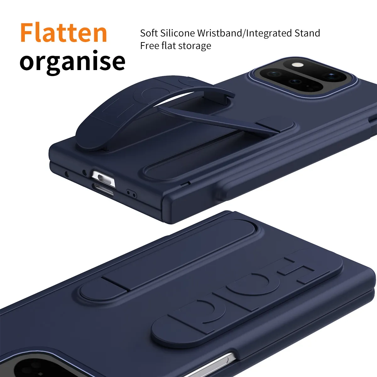 Compatible with Google Pixel 11 Pro phone case, Google Fold 9 wrist strap, pen slot, hinge, full-coverage drop protection