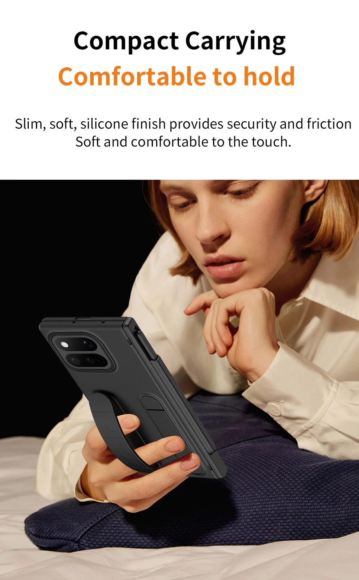 Compatible with Google Pixel 11 Pro phone case, Google Fold 9 wrist strap, pen slot, hinge, full-coverage drop protection