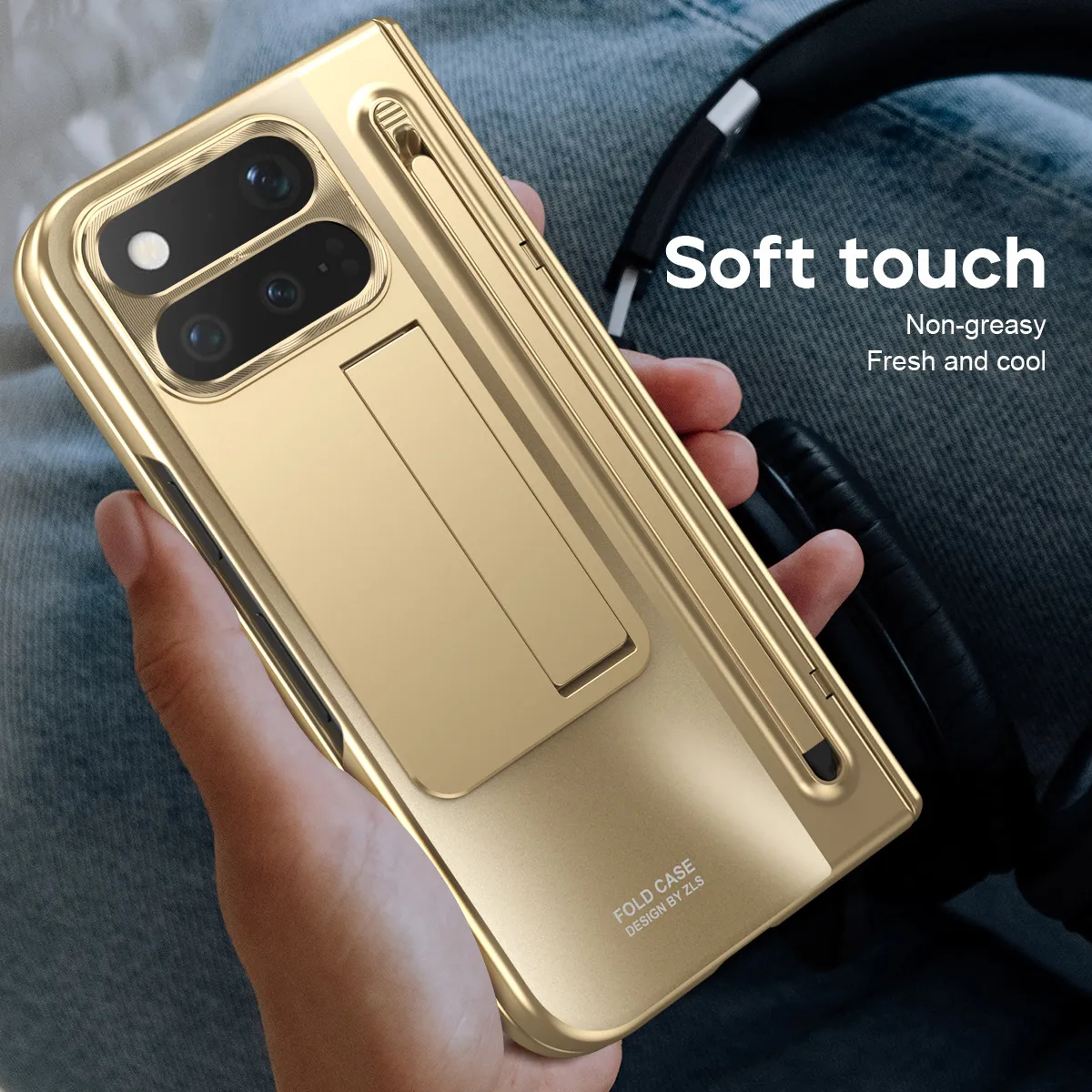 Compatible with Google Pixel 1 Pro and Pixel 9 Pro folding electroplated hinge full-coverage drop protection