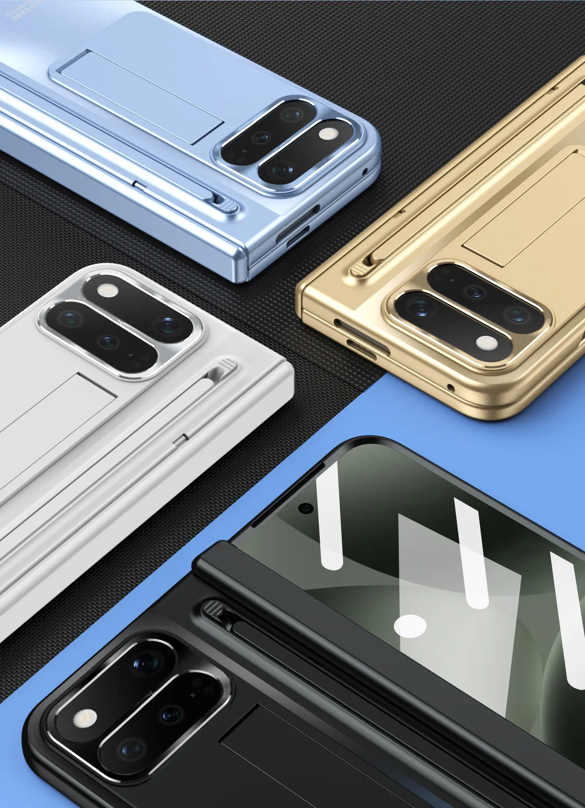 Compatible with Google Pixel 1 Pro and Pixel 9 Pro folding electroplated hinge full-coverage drop protection