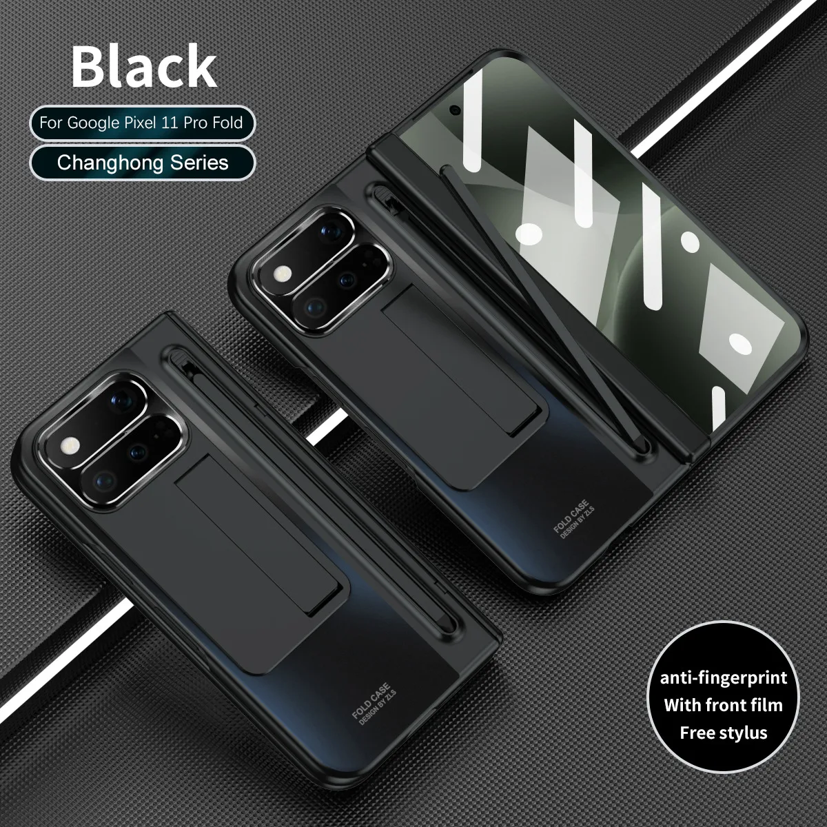 Compatible with Google Pixel 1 Pro and Pixel 9 Pro folding electroplated hinge full-coverage drop protection