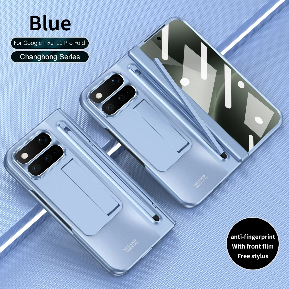 Compatible with Google Pixel 1 Pro and Pixel 9 Pro folding electroplated hinge full-coverage drop protection