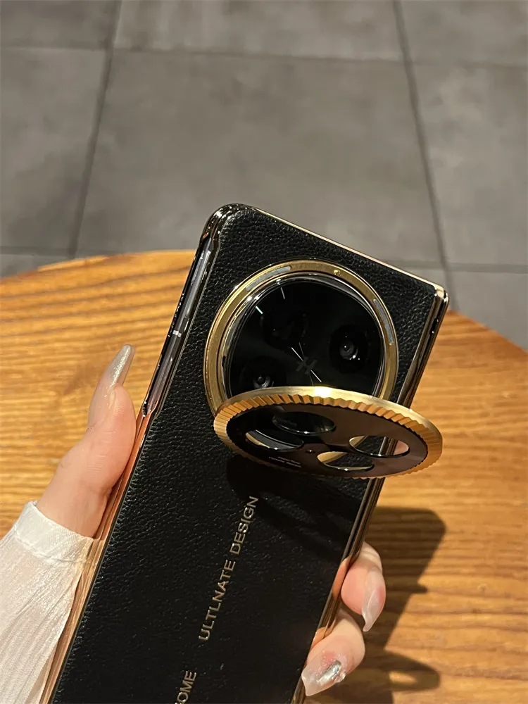 Compatible with OPPO Find N5 foldable phone case, FINDN5 leather lens hinge full-coverage drop protection case