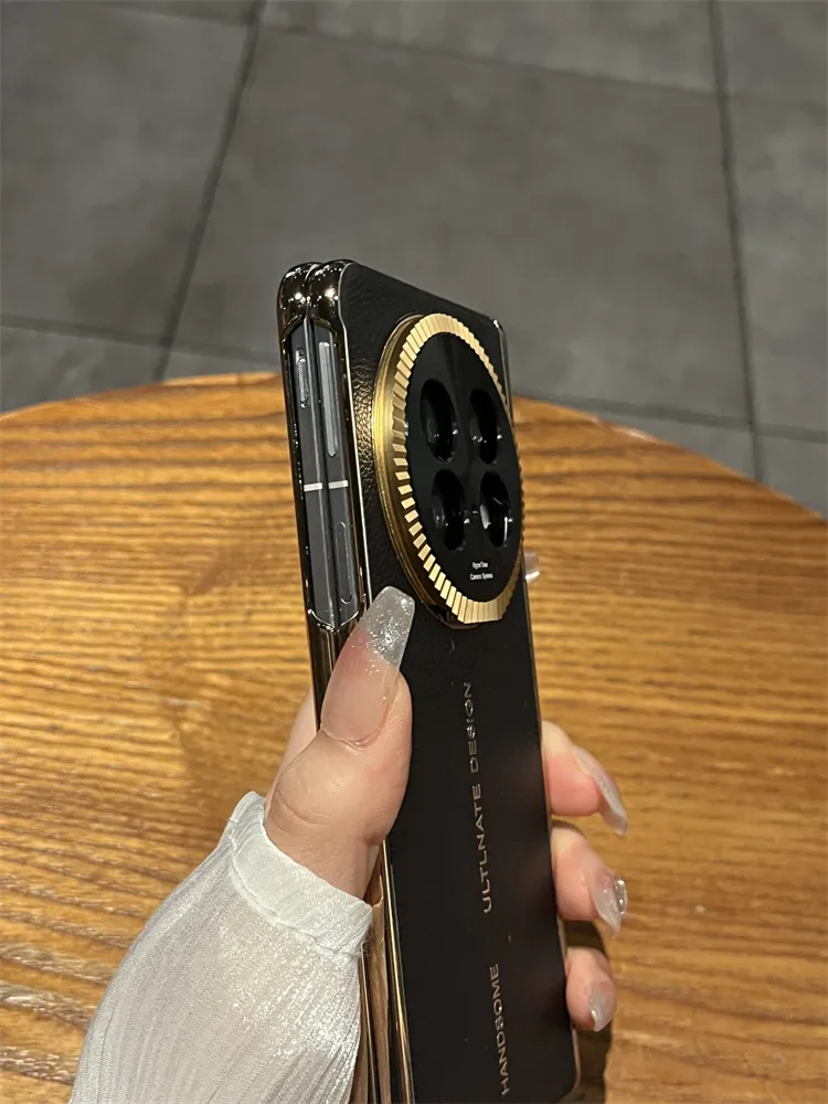 Compatible with OPPO Find N5 foldable phone case, FINDN5 leather lens hinge full-coverage drop protection case
