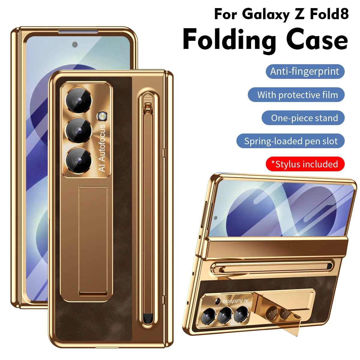 Compatible with Samsung Zfold8 Ultra phone case, FOLD8 folding official pen slot case, integrated anti-drop protective case.