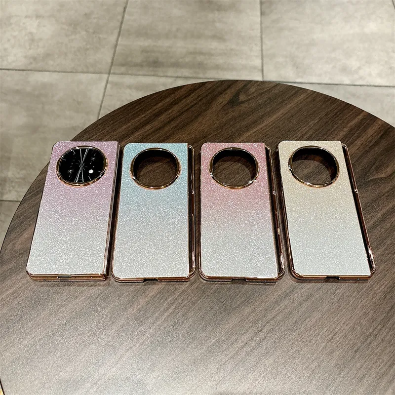 Compatible with OPPO Find N5 foldable phone case, FINDN3 electroplated glitter leather drop-proof protective case