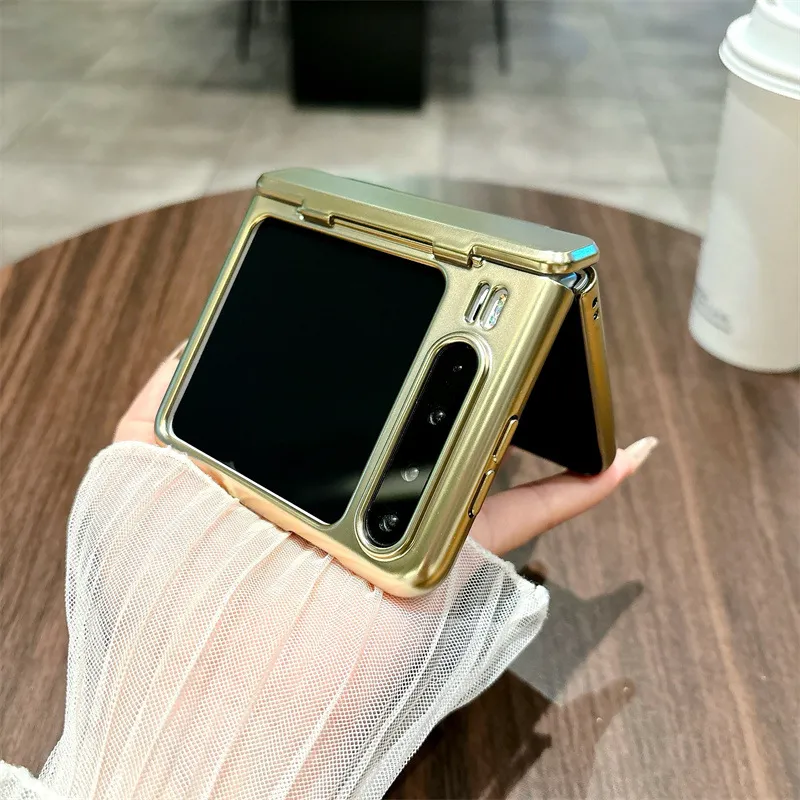 Huawei Pura X Phone Case, PURA X Foldable Screen Protector, Electroplated Minimalist Hinge, Full Coverage Drop Protection Case.