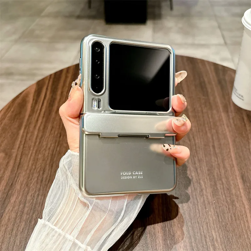 Huawei Pura X Phone Case, PURA X Foldable Screen Protector, Electroplated Minimalist Hinge, Full Coverage Drop Protection Case.