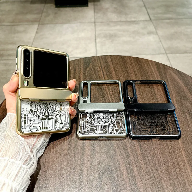 Huawei Pura X phone case, PURA X foldable screen protection, mechanical electroplated hinge, full-coverage drop-proof case.